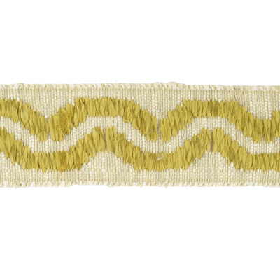 Groundworks VINTAGE LINK.SAFFRON.0 Vintage Link Trim Fabric in Saffron/Beige/Yellow